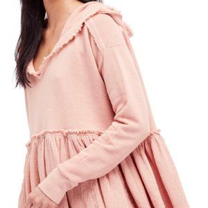 Free People Summer Dreams Pink Hoodie Sweatshirt